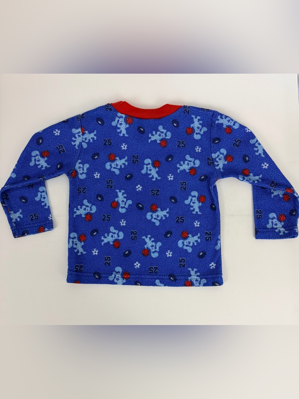 Vintage 2002 Toddler 3T Blues Clues Basketball & Football #25 Pajama Top&Bottom - Picture 5 of 12